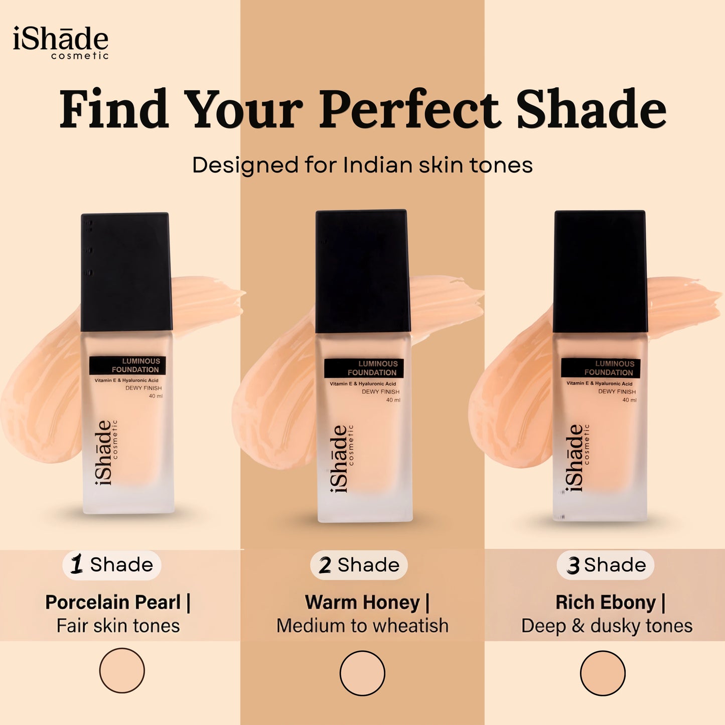 Luminous Foundation with UV Protection - Enriched with Vitamin E and Hyaluronic Acid