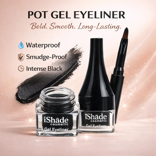 iShade Gel Eyeliner | Smudge - Proof Black, Long - Lasting Precision for Bold Eyes - Ishade cosmetic