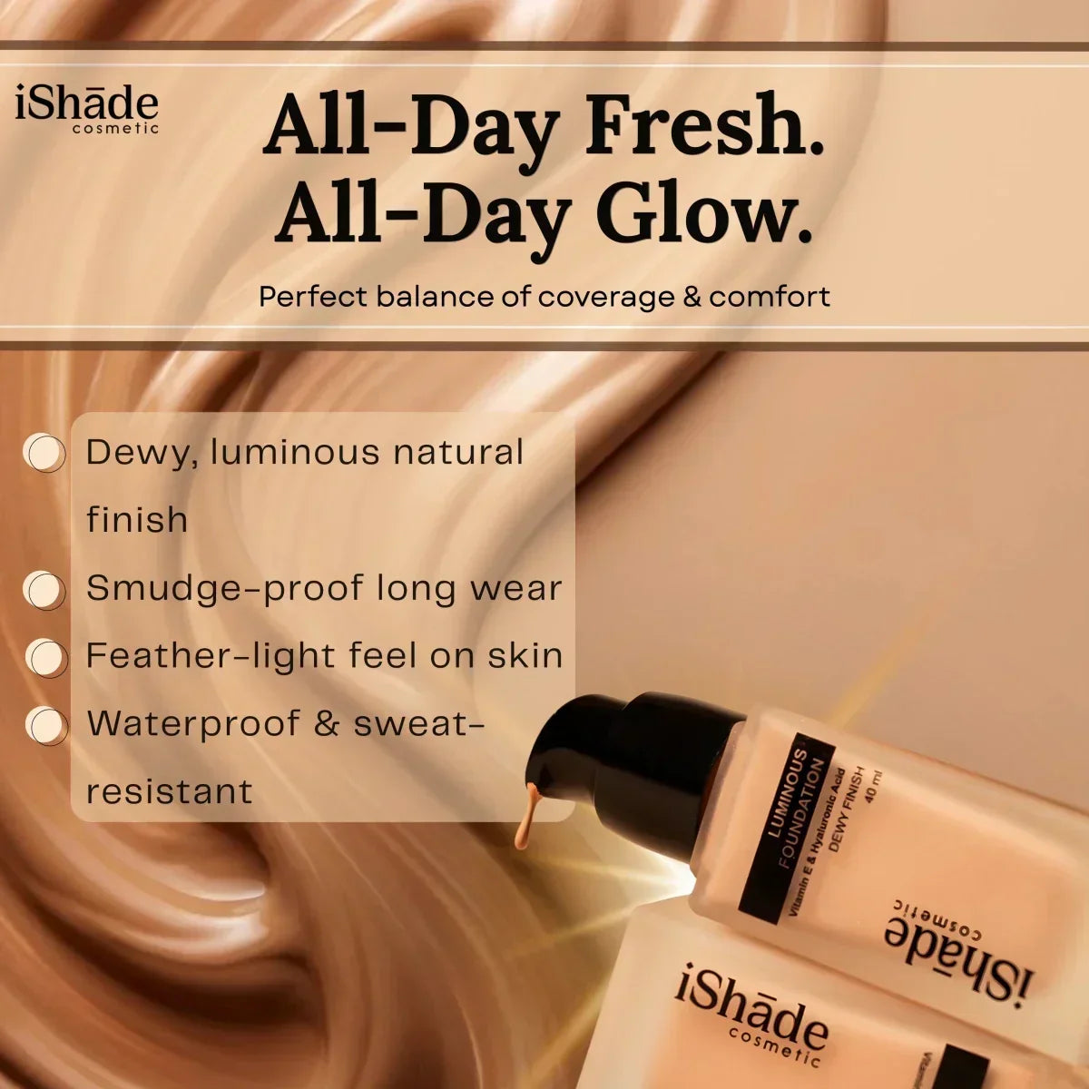 2nd Skin Base Duo – Face Primer with SPF + Luminous Foundation with UV Protection - Ishade cosmetic