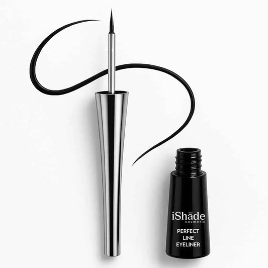 Perfect Liquid Eyeliner - Intense Black with Precision Brush for All-Day Wear - Ishade cosmetic