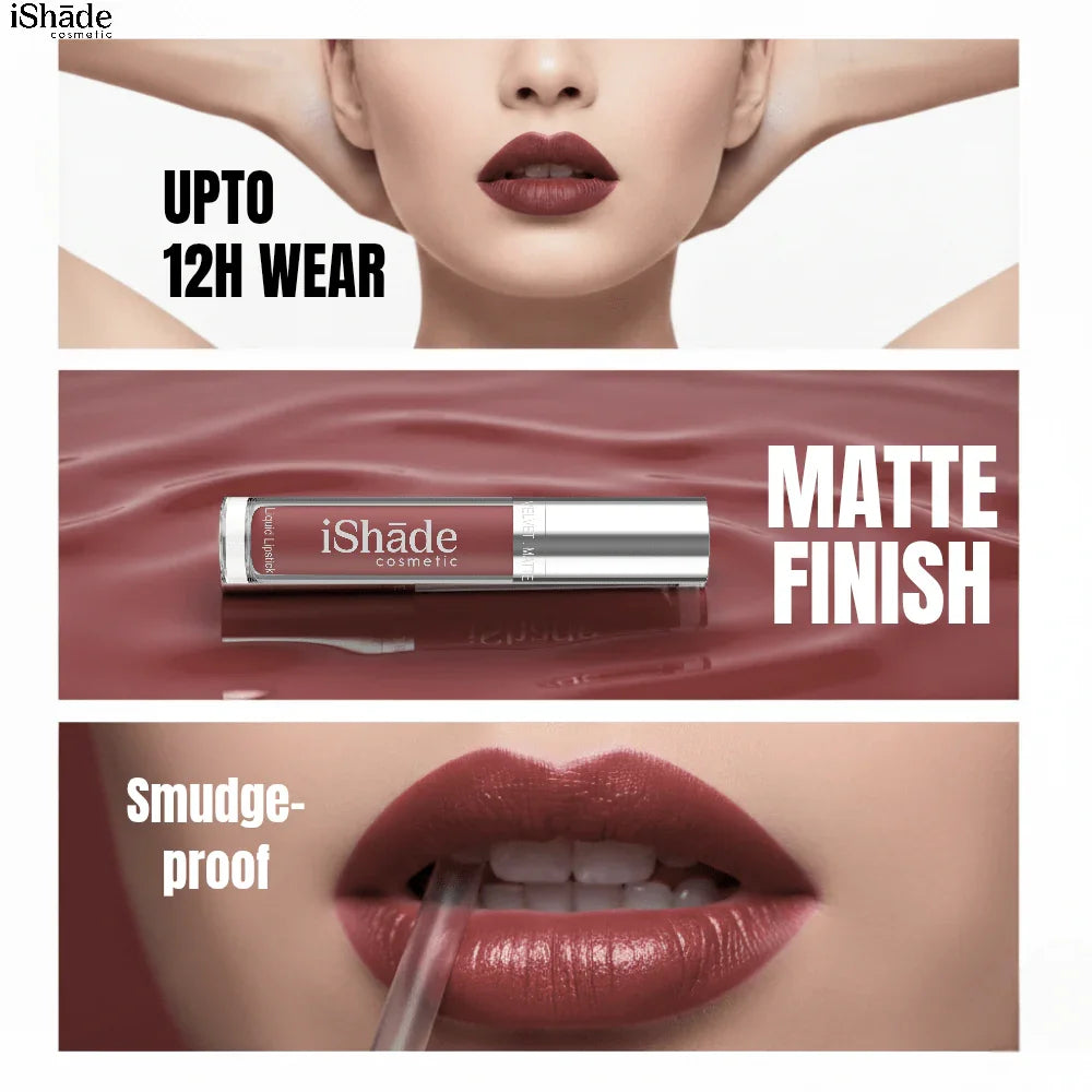 Conditioning Liquid Lip Color | Long - Wear Hydrating Matte Lipstick - Ishade cosmetic