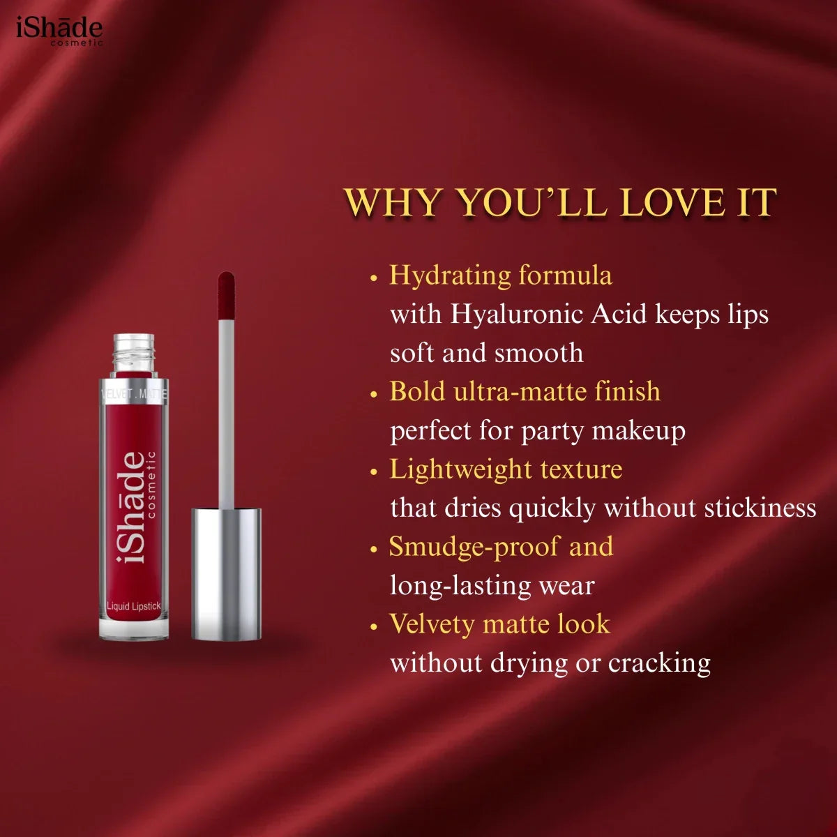 Conditioning Liquid Lip Color | Long - Wear Hydrating Matte Lipstick - Ishade cosmetic