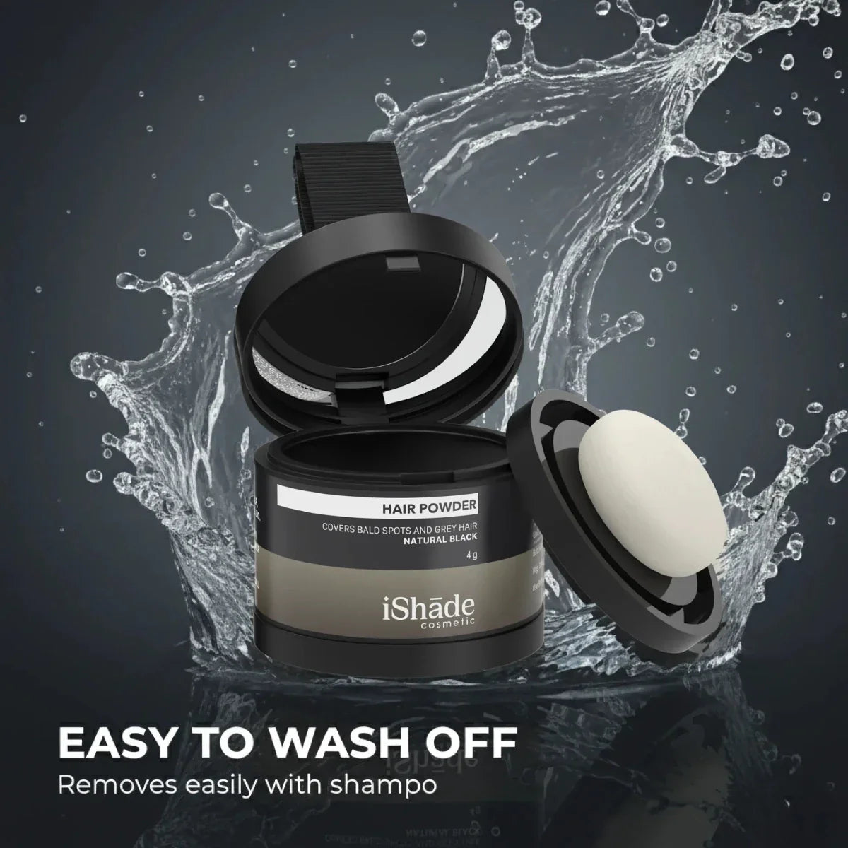 iShade Hair Press Powder for instant root lift and thinning hair coverage