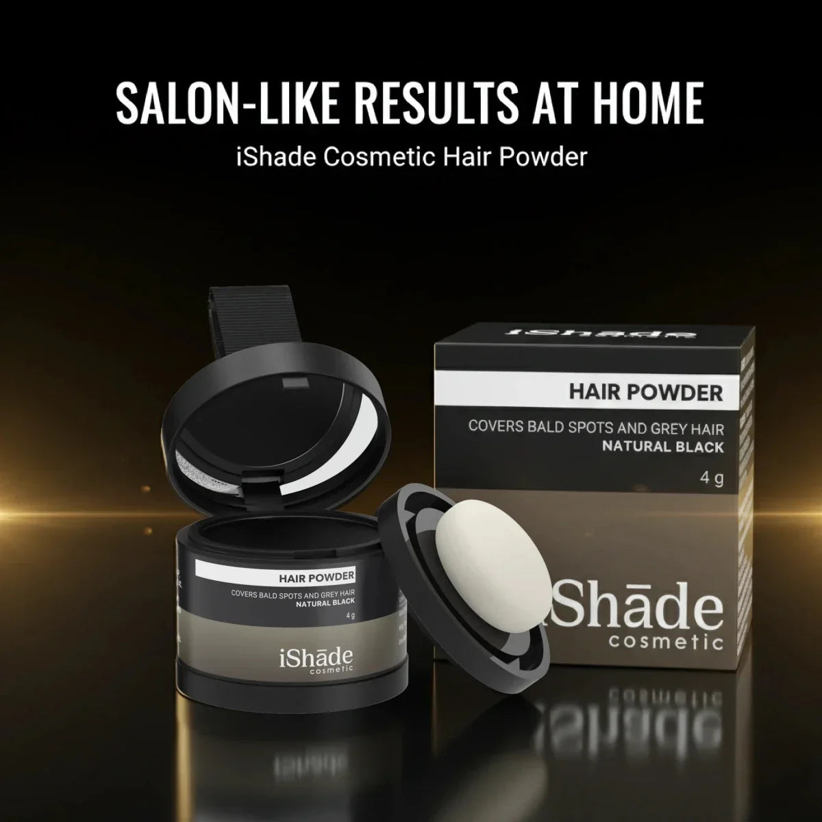 iShade Hair Press Powder for instant root lift and thinning hair coverage