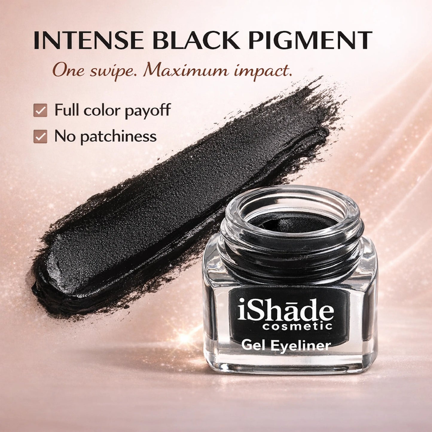 iShade Gel Eyeliner | Smudge-Proof Black, Long-Lasting Precision for Bold Eyes