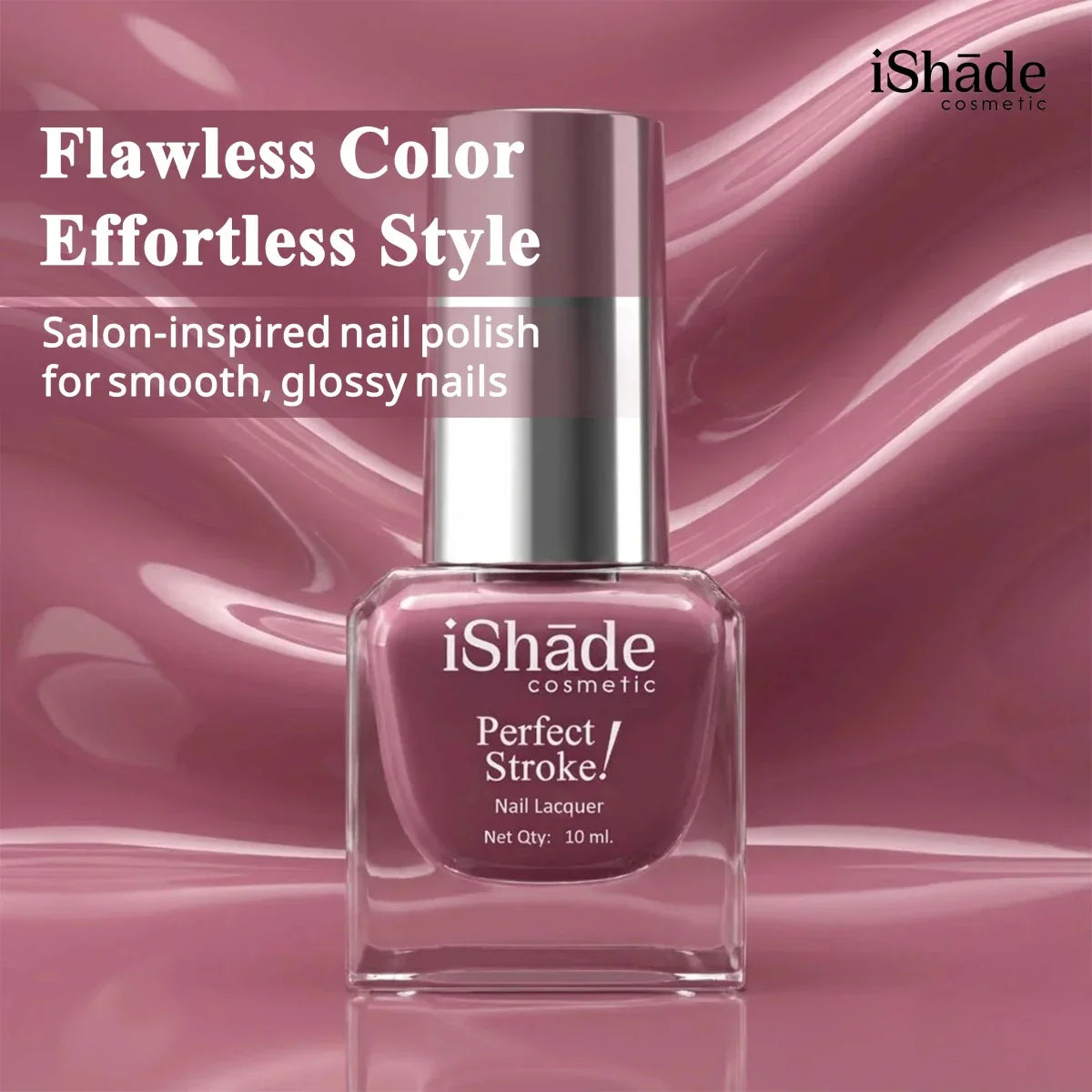 Premium Effect Nail Polish - Super Glossy, Long - Lasting Color, Acetone - Free & Paraben - Free, Salon Quality at Home - Ishade cosmetic