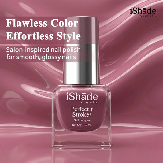 Premium Effect Nail Polish - Super Glossy, Long - Lasting Color, Acetone - Free & Paraben - Free, Salon Quality at Home - Ishade cosmetic