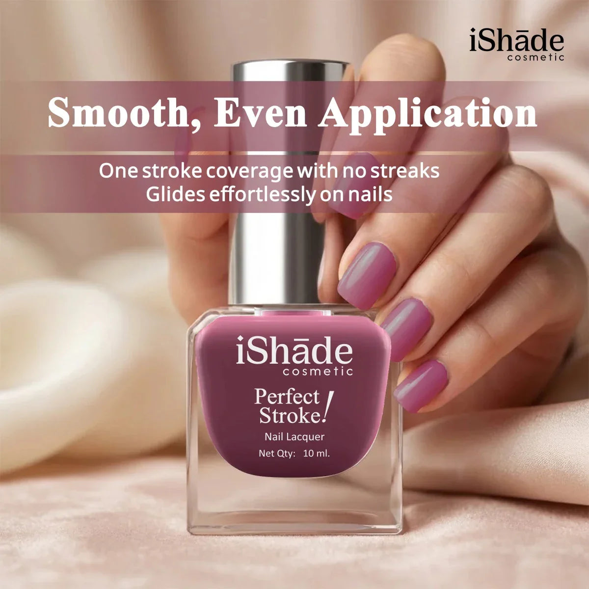 Premium Effect Nail Polish - Super Glossy, Long - Lasting Color, Acetone - Free & Paraben - Free, Salon Quality at Home - Ishade cosmetic