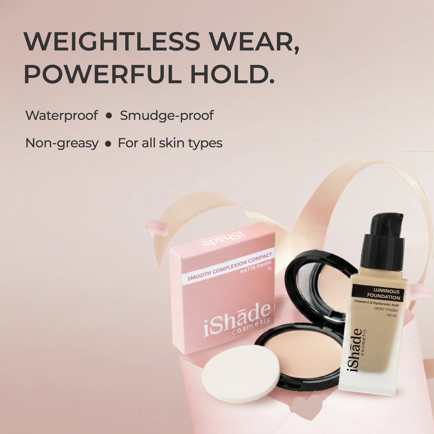 long-lasting waterproof compact powder and foundation for oily and dry skin – iShāde Cosmetic India
